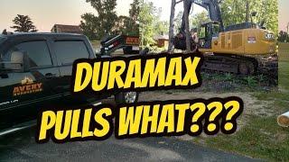 Duramax and The 308E2   Does it Pull that machine