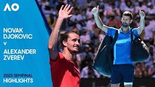 Novak Djokovic v Alexander Zverev Highlights | Australian Open 2025 Semifinal