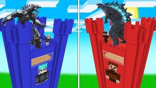 ROBOT GODZİLLA KULE VS  GODZİLLA KULE  - Minecraft