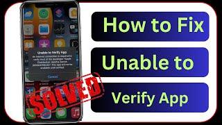 Unable to verify app an internet connection is required 2023 || iPhone & iPad ||