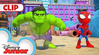 Hulk vs Gobby! | Marvel's Spidey and his Amazing Friends | @disneyjunior