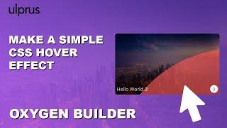 A Simple Hover Effect in Oxygen Builder