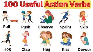 100 Action Verbs | Vocabulary for kids | #kidslearning  #classroomlanguage #phrasalverbs