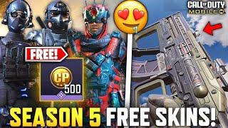Season 5 All FREE Skins | Free Character Skins | Free Items | Free COD Points in COD Mobile S5 2024!