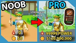 Noob To Pro! Buying $120,000,000 Sword! Strongest Player! | Roblox Spellblade Simulator