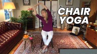 Chair Yoga Class - Full Body Exercise with Chair Yoga - Beginners Welcome - Strength and Flexibility