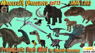 Prehistoric Park Mod Dinosaur Showcase by Skop56 JAVA 1.20.1 4K60FPS Minecraft Dinosaurs Ep713