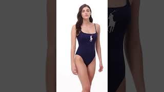 Polo Ralph Lauren Women's Logo Icons Kennedy One Piece Swimsuit | SwimOutlet.com