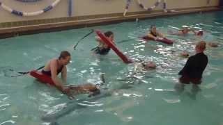 Lifeguarding Drill: Rescue Passive Victim, Shallow, Face-Up, Facing the Rescuer, 1 Rescuer