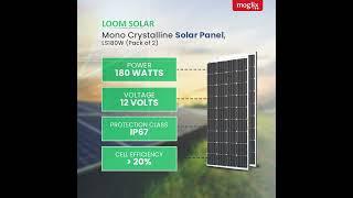 Loom Solar 12V 180W Mono Crystalline Solar Panel - Installation Guide