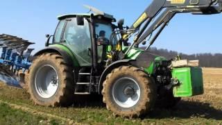 Deutz Fahr Agrotron 150 beim Pflügen [2012]