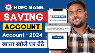 HDFC Bank Account Opening Online - 2024 | How to open HDFC Saving Account Online