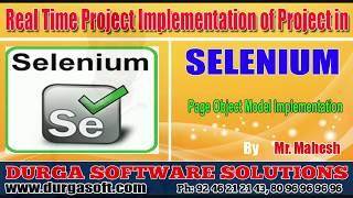 Selenium Project || Page Object Model Implementation by Mahesh