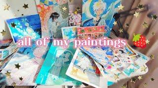 PAINTING TOUR!! | all of my watercolor & gouache paintings