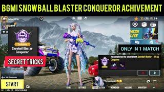 SNOWBALL BLASTER CONQUEROR ACHIEVEMENT TRICK | HOW TO COMPLETE SNOWBALL BLASTER ACHIEVEMENT IN BGMI