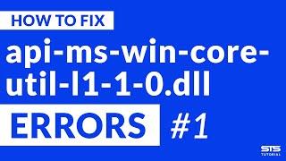 How fo fix api-ms-win-core-util-l1-1-0.dll Missing Error | Windows | 2020 | Fix #1
