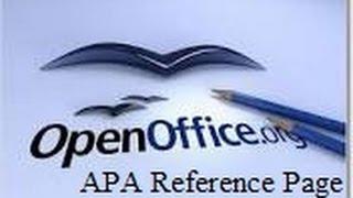 APA style reference page formatting OpenOffice