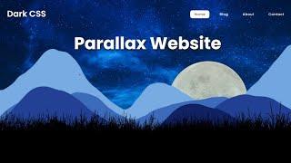 Parallax Scrolling Website using Html CSS JavaScript