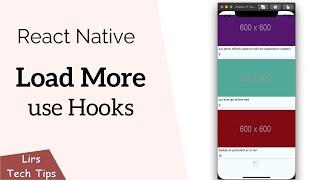 React Native: Load More FlatList use Hooks