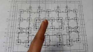 How to Read Building Foundations Drawing plans | Column Footings Detail | also X sections detail