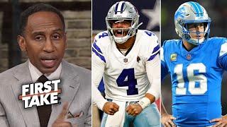 FIRST TAKE | Stephen A. Smith BOLD predicts Cowboys vs Lions: Dak Prescott will outplay Jared Goff?