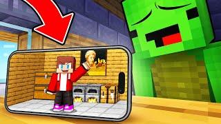 JJ Hide Inside iPhone To Prank Mikey in Minecraft (Maizen)