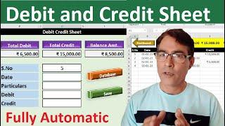Fully Automatic Professional Debit and Credit sheet in excel