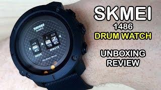 SKMEI 1486 Drum watch unboxing review