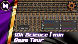 10K SCIENCE / MIN Vanilla Megabase by Gh0stP1rate | Factorio Base Tour