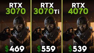 RTX 3070 vs RTX 3070 Ti vs RTX 4070 | Ryzen 5 7600 | Tested in 15 games