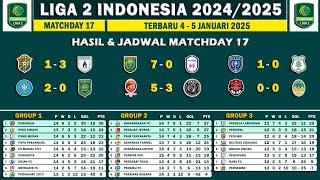 Hasil dan Klasemen Liga 2 Pekan 17 2025 - Jadwal Liga 2 Indonesia Hari ini Live