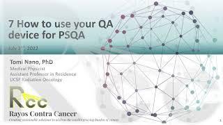 Session 7 - How to use your QA device for PSQA