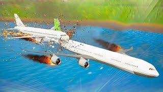 GIANT AIRCRAFT vs EVERY PLANE - Airplane Crash in BRICK RIGS #3