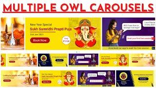 Owl Carousel | Multiple  Responsive Owl Carousel |  How To Make Carousel Using Css, JS  And Jquery