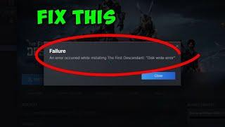 How to Fix Steam An Error Occured While Installing "Disk Write Error"