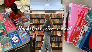 Bookstore vlog: shop with me for new books + Christmas book haul!!