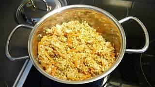 Buckwheat porridge with vegetables and meat (Kasha) (Russian: Grechka)