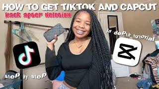 HOW TO GET TIKTOK AND CAPCUT BACK AFTER DELETING THEM *an IN DEPTH tutorial*