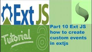 how to create and handle custom events in extjs