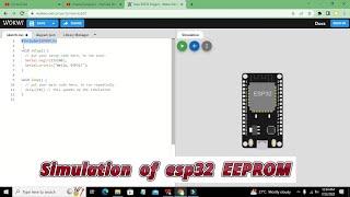 simulation of esp32 EEPROM | online simulation of esp32 EEPROM data storage in wokwi