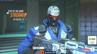 POTG! 24K DMG! GALE SOLDIER 76 SEASON 10 TOP 500 GAMEPLAY OVERWATCH 2