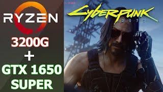 Cyberpunk 2077 PC - Ryzen 3 3200G + GTX 1650 SUPER Gameplay