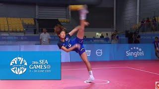 Sepaktakraw Women's Regu Semi-final Thailand vs Vietnam (Day 8) | 28th SEA Games Singapore 2015