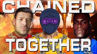 4 Men Pull Each Other Apart - Chained Together