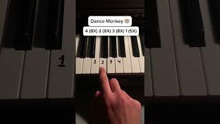 Super simple tutorial of dance monkey  #piano #tutorial #music #trythis #pianotutorial