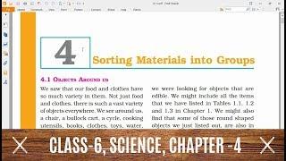 Class 6 Science | Chapter 4 | Sorting Materials into Groups