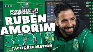 Rúben Amorim 3-4-2-1 Tactic -  Sporting CP - Football Manager 2024 - FM24