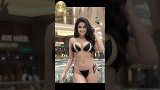 4K Hot Ai Model In Black Bikini : Indian Model Lookbook #ailookbook #bikini #shorts #shortvideo