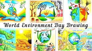 World Environment Day Drawing/Earth Day Drawing/World Environment Day poster easy drawing