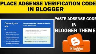 How to add adsense verification code in blogger | Road To Tech |
